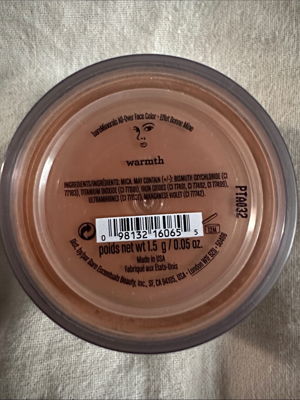 bareMinerals All Over Face Bronzer & Contour - Warmth 1.5g